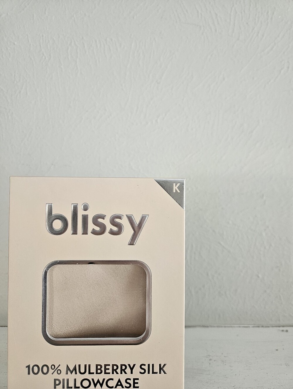 New In Box- Blissy 100% Pure Mulberry Silk Pillowcase- King - Picture 2 of 5
